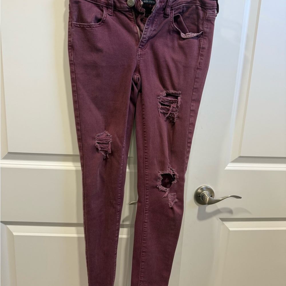 American Eagle Outfitters Women's Skinny Jeans in Purple